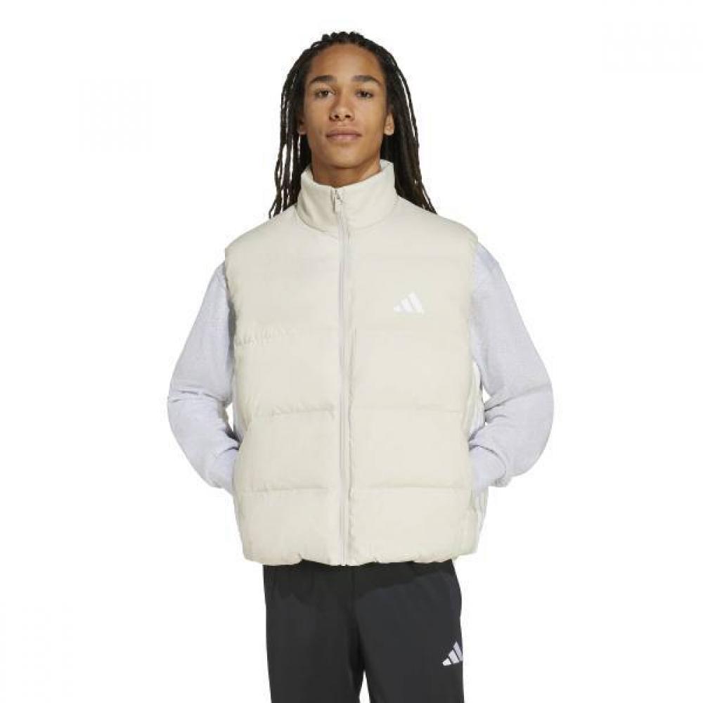 Adidas Men S eSSential Clima Warm 3 Stripe Puffer Down veSt Jm4079 Ultra Lightweight...