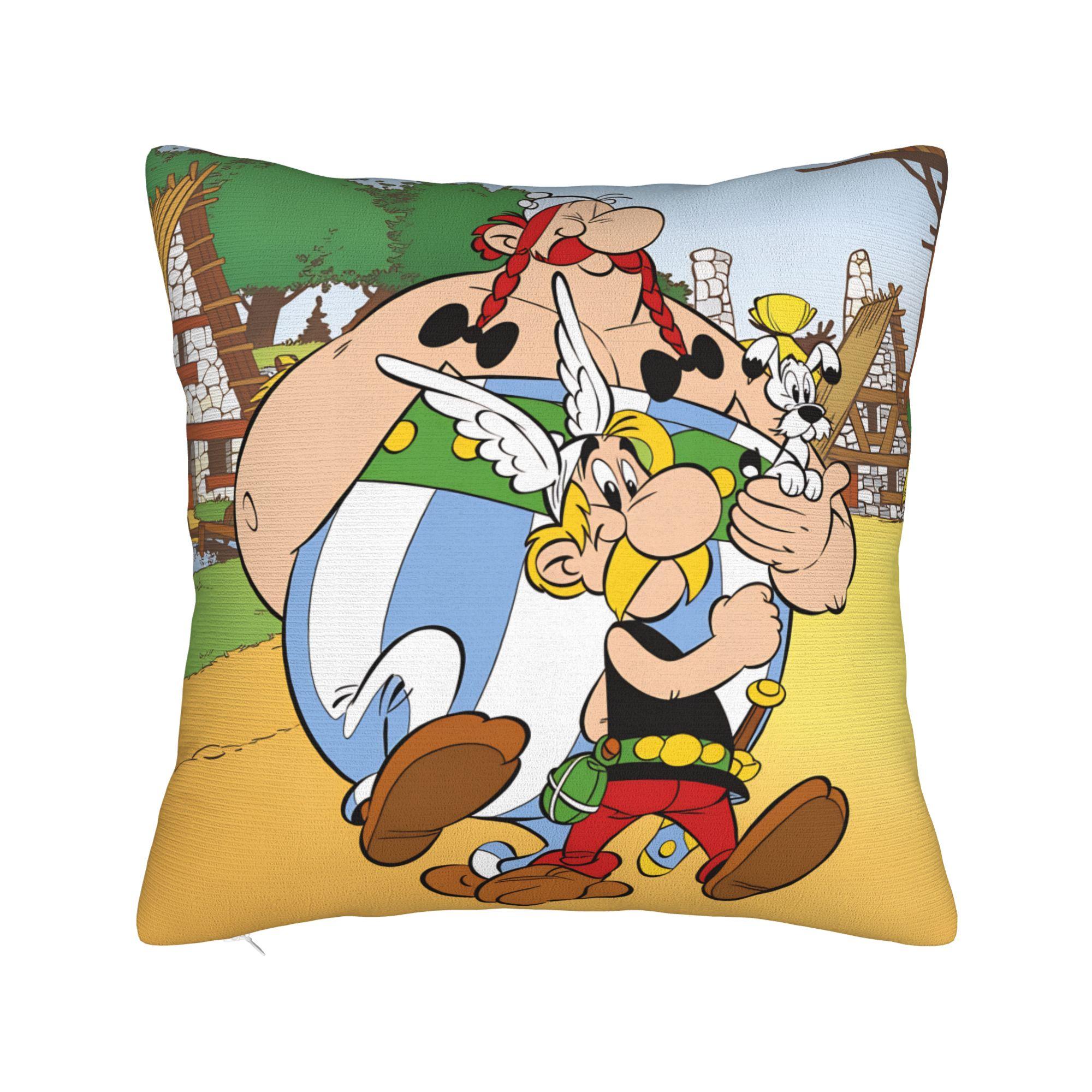 Наволочка A-Астерикс E-Et Обеликс Манга Графика Наволочка Для Офиса Машины Домашний Декор Современные Наволочки 40x40cm