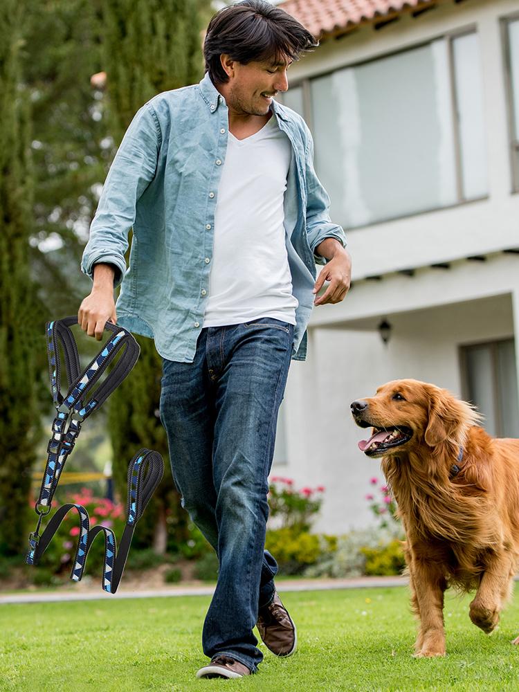 Reflective Puppy Traction Lead Dog Harness Breathable Non Slip Adjustable Harness Leash Pet Supplies for Outdoor Training