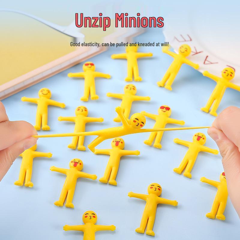 Mini Stretch Yellow Villain Decompression Toy for Kids - Fun & Pinchable Gift