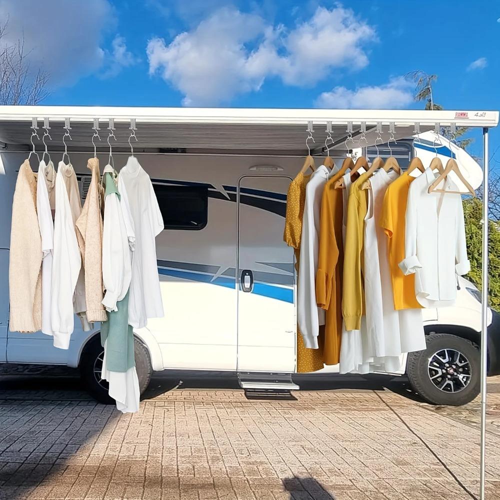 4/8Pcs Camper Hooks S-Shaped Camping Awning Hooks Clips RV Tent Hangers Light Hangers Hooks Accessories Outdoor Supplies