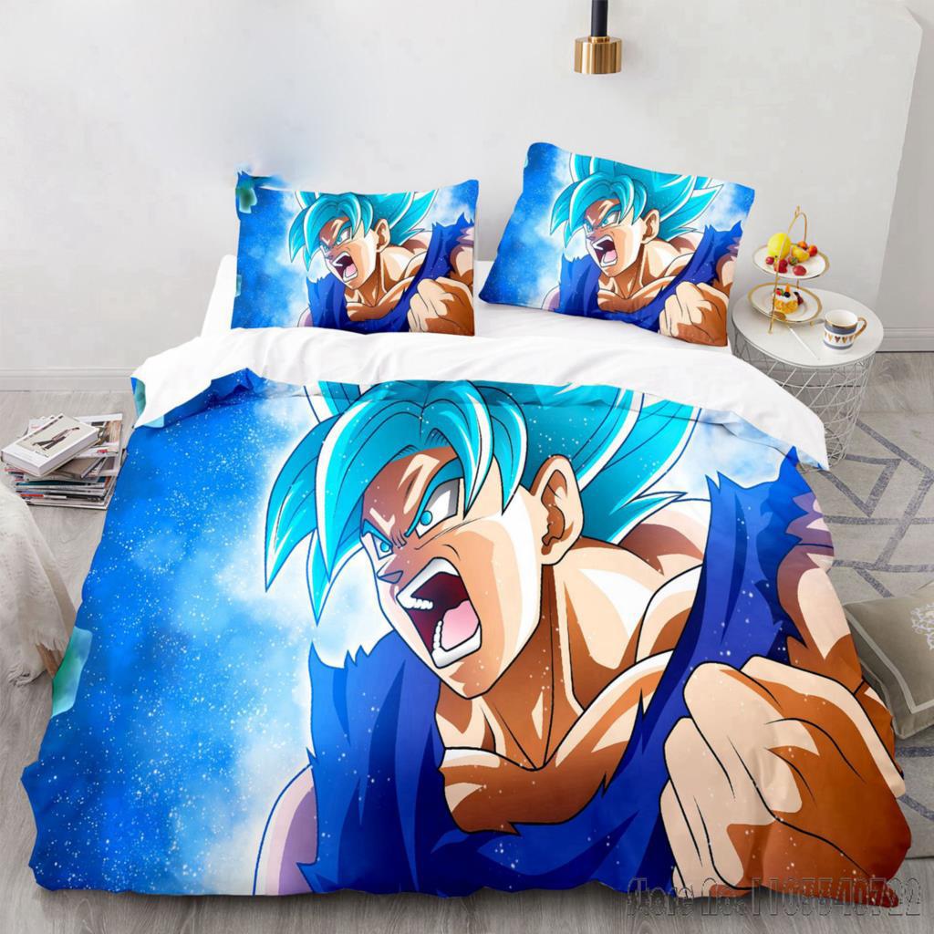 Comforter Cover Dragon Ball Anime Goku Bedding Set Baby Duvet Cover Sets Bedclothes Twin Single King Kids Adult Gift