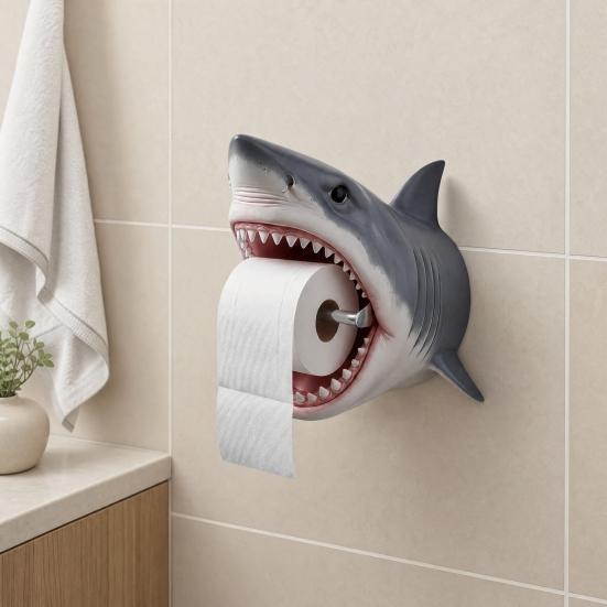Schildkröte/Hai Toilettenpapierhalter, Wandmontage Rollenhalter, Einfache Montage Wasserdicht Feuchtigkeitsbeständig Toilettenpapierhalter