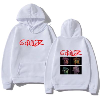 2024 Spring Rock Print Hoodies Music Band Gorillazs Punk 90s Casual Fashion Αθλητικά πουκάμισα New Men Plus Size Pullover Unisex
