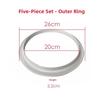 Pool Filter Retainer Ring Set for Wall Mounted Integrated Filters Two Piece ABS Locking Ring Assembly for Optimal Sealing Effect