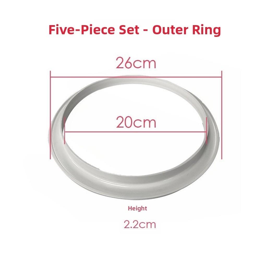Pool Filter Retainer Ring Set for Wall Mounted Integrated Filters Two Piece ABS Locking Ring Assembly for Optimal Sealing Effect