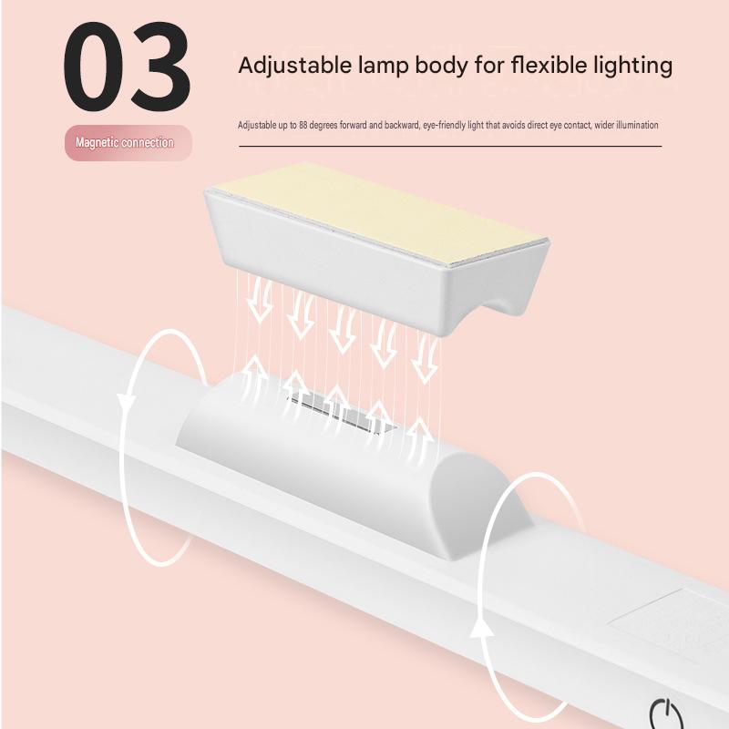 LED Desk Lamp Cool and Stylish Student Study Desk Lamp Eye-Friendly Desk Lamp Bedroom Desk Lamp Mirror Lamp Creative Night Light