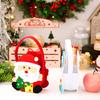 Christmas Gift Bags with Handles Santa Reindeer Snowman Goody Bag Thick Holiday-themed Gift Pouch for Candy Apples Toys