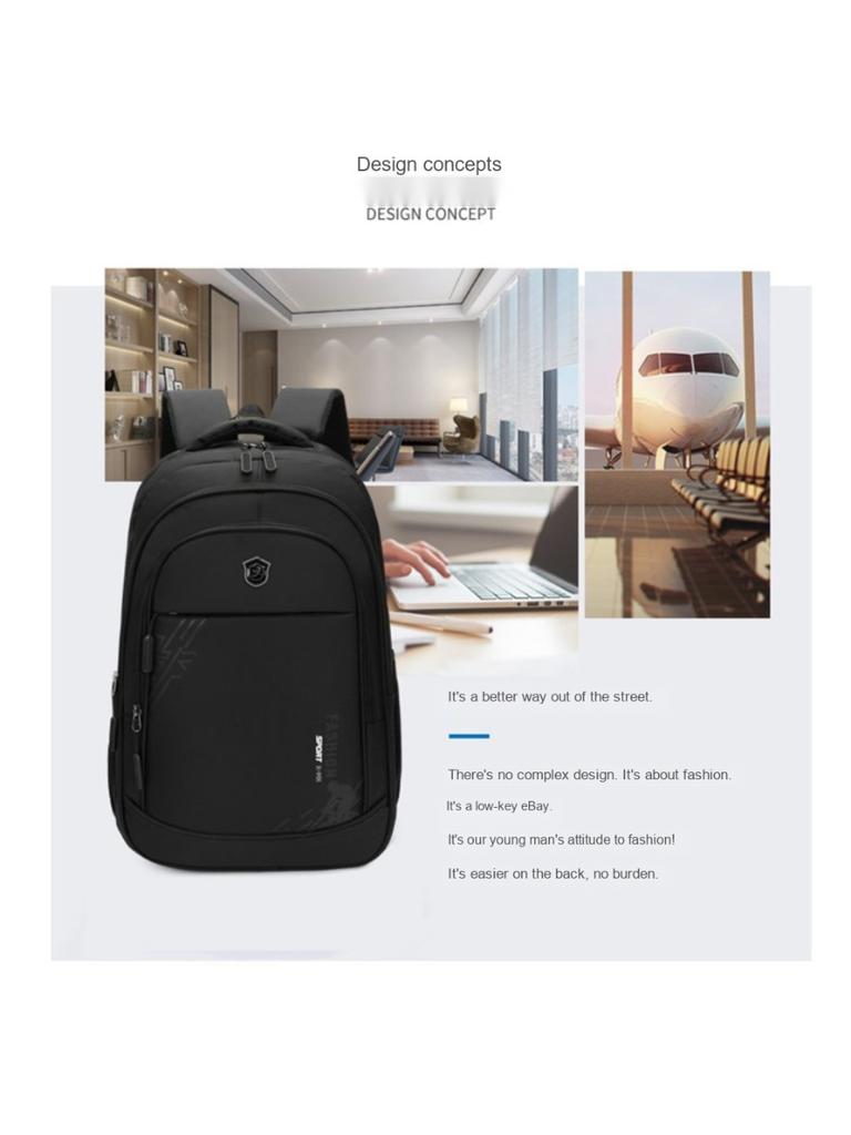 Backpack Men Oxford Large Capacity Multi Compartment Daily Travel