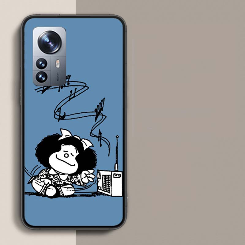 Mafalda Cartoon Phone Case For Xiaomi Mi 13 12T Poco F7 Pro 14 Ultra 15 Pro 12X 12 9 8 Lite 5G 11T 11i 10 10T Pro Capa Coque