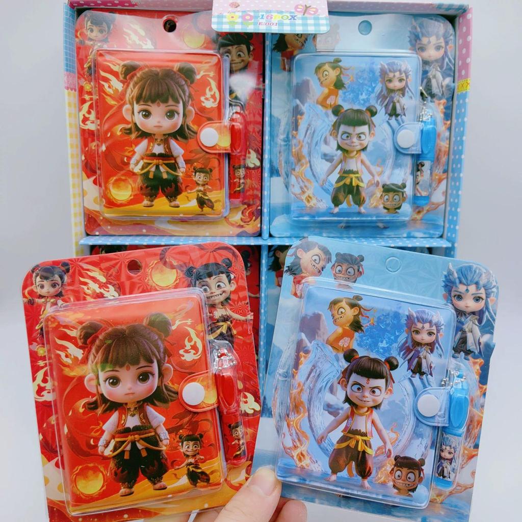 Ne Zha & Ao Bing Cartoon Notebook with Pen Sleeve