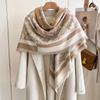 Retro Butterfly Insect Printing Imitation Cashmere Warm Scarf Women'S Fashion Elegant Air Conditioner Shawl Large Square Scarf