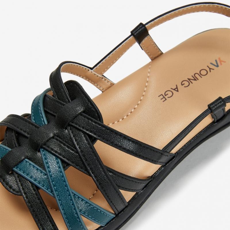 Young Age Women Multi Skinny Sandals Black