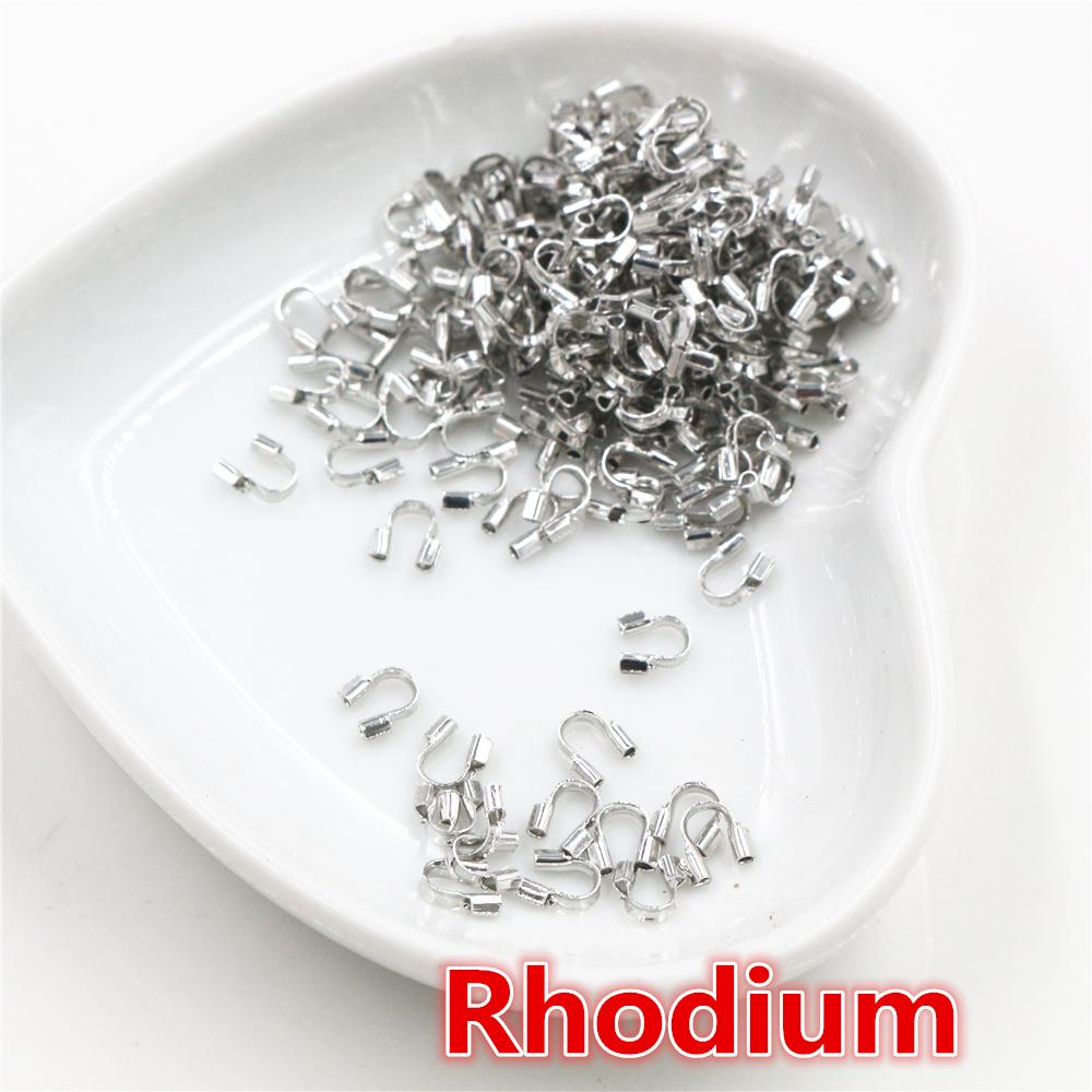 100pcs/lot 4.5x4mm Wire Protectors Wire Guard Guardian Protectors Loops U Shape Accessories Clasps Connector For Jewelry Making