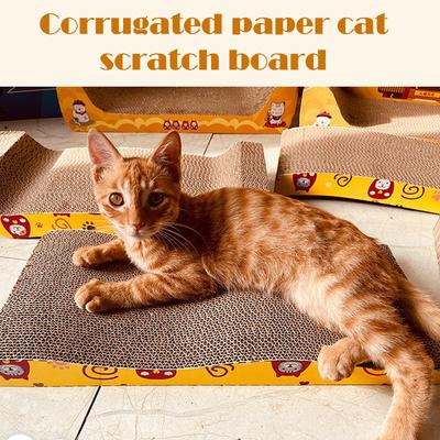 Cat Scratcher Toys Pet Scratching Board Corrugated Cardboard Pad Grinding Nails Interactive Protecting Furniture Cats Toys