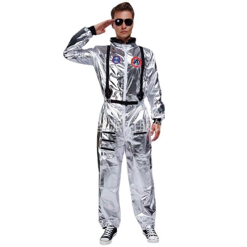 Adult male and female couples astronaut uniforms, Halloween costumes, astronaut party costumes