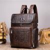 2026 new fashion crocodile leather men's backpack men's bagpack casual fashionable cowhide travel backpack for man real cow skin