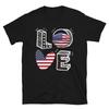 Pandemie USA LIEBE 4. Juli Juli USA US-Flagge T-Shirt