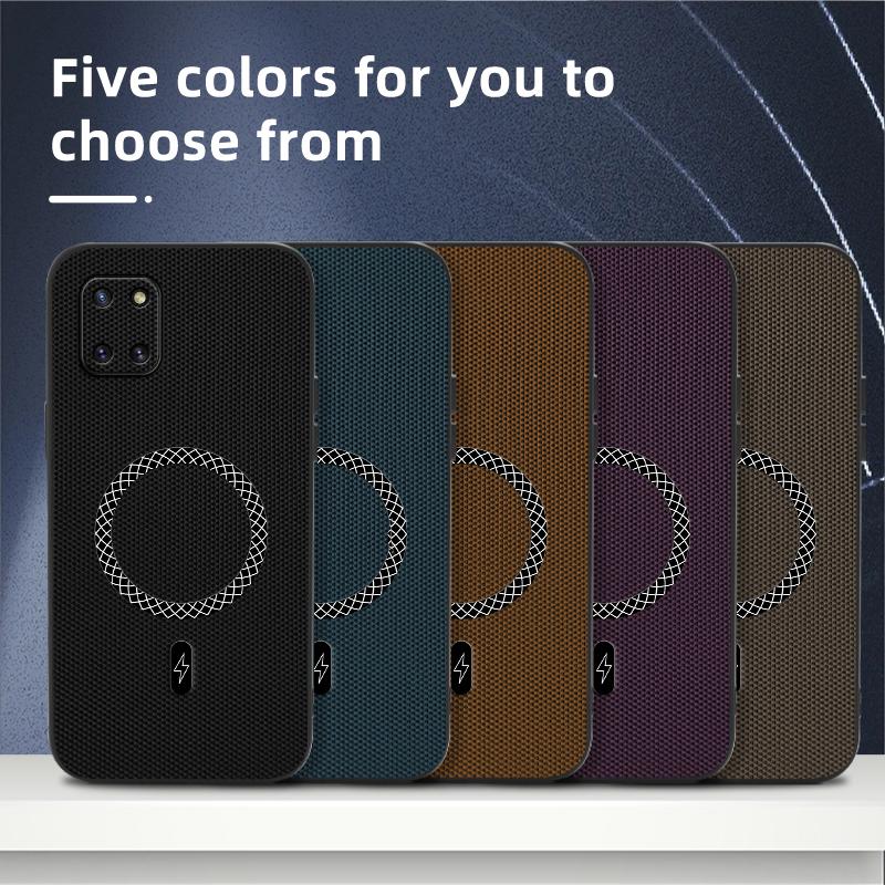 3D Leather Texture Wireless Charging ShockProof Magnetic Case For Samsung Galaxy Note 10 Lite Note10Lite Phone Cover