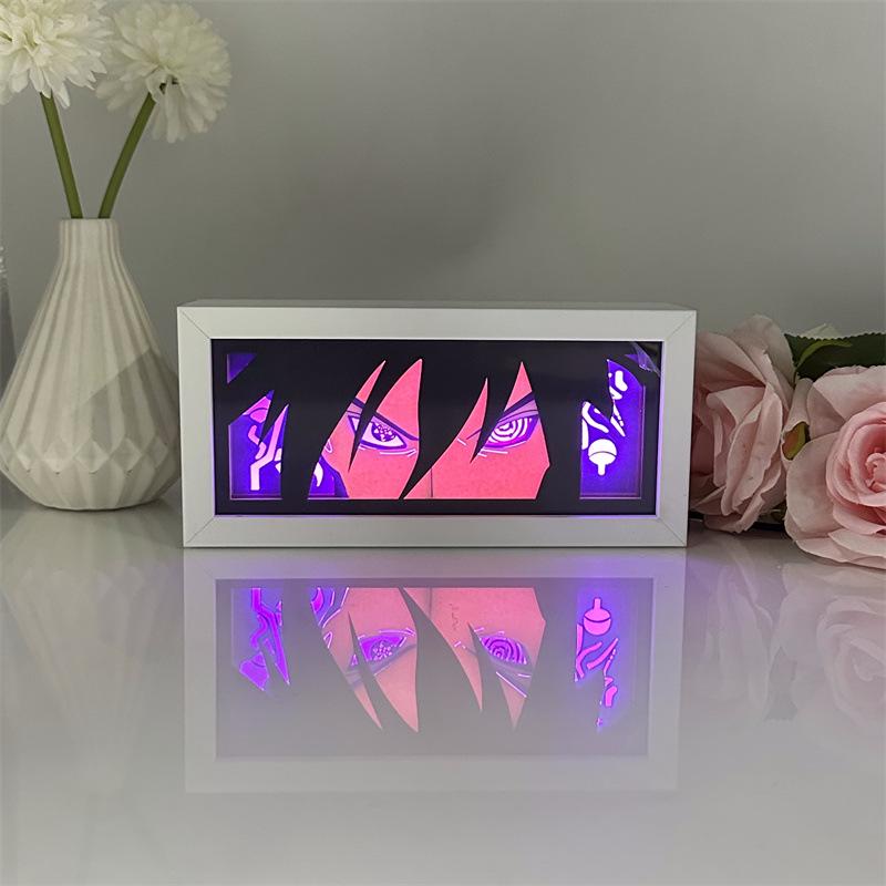 Naruto Anime Paper Carving Lamp: Desktop Ornament & Photo Frame Figurine