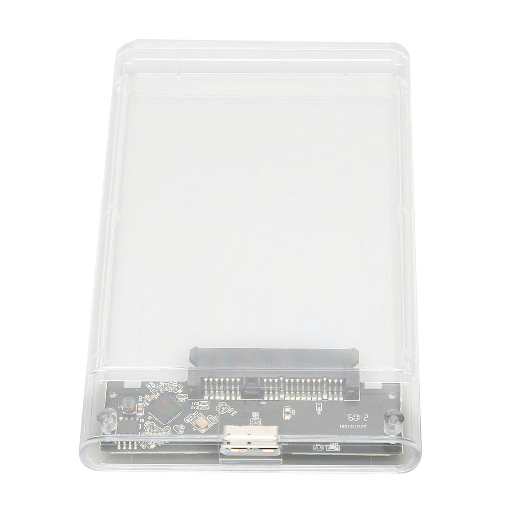2.5in Transparent HDD Enclosure Portable Plug and Play 2.5in SATA Serial USB3.0 5Gbps Transparent