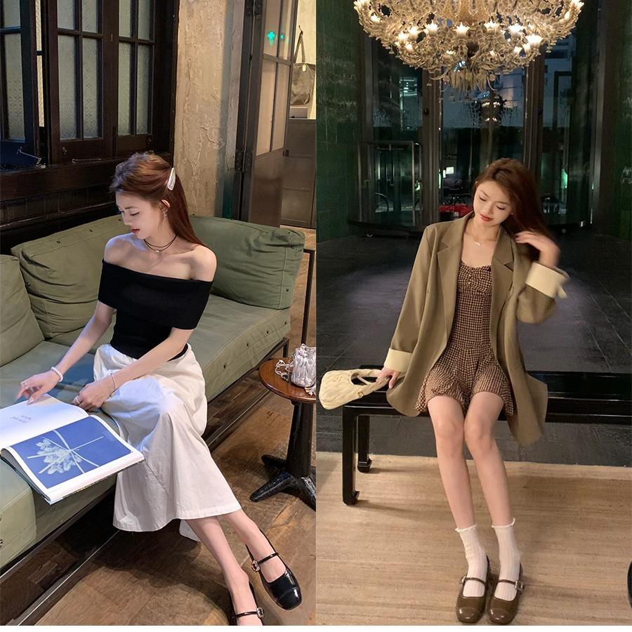 Spot~ Grape mother of the same style, round head, light mouth, silver small leather shoes, flat bottom inner height increase, soft sole Mary Jane sing