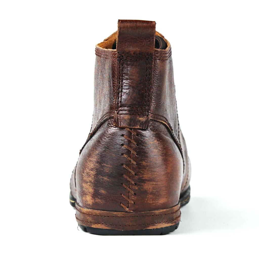 OSSTONE Herren Echtleder Chukka Mountainbike Stiefel, Größe: Herren 10.5 (M), US 44.5 (EU), Farbe: Retro Braun (OS-6015-2-retro-braun-10.5-JP-R)