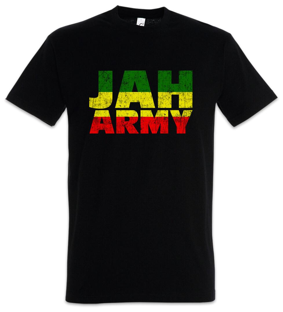 Jah Army T-Shirt Rasta Rastafari Babylon Irie Ska Reggae Jamaica Africa Ethiopia S