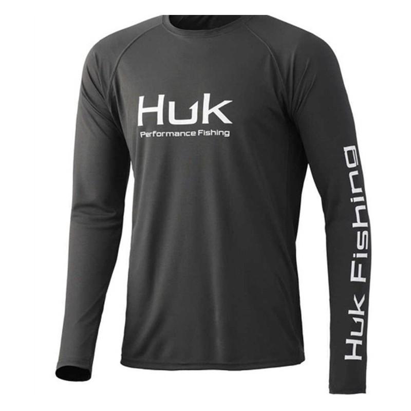 Mens Quick-Dry UV Protection Fishing Shirt Long Sleeve Breathable Bamboo Fiber Outdoor Sport Top Summer