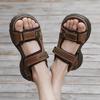 38-46 Summer Men's Casual Closed Toe Leather Sandals  Large Size Breathable Casual Sneakers Sandals for Men Mens Sandals