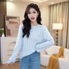 2026 Korean Chic Hollow Back Button Slimming Knit Top, Women's Backless Cardigan H7-33