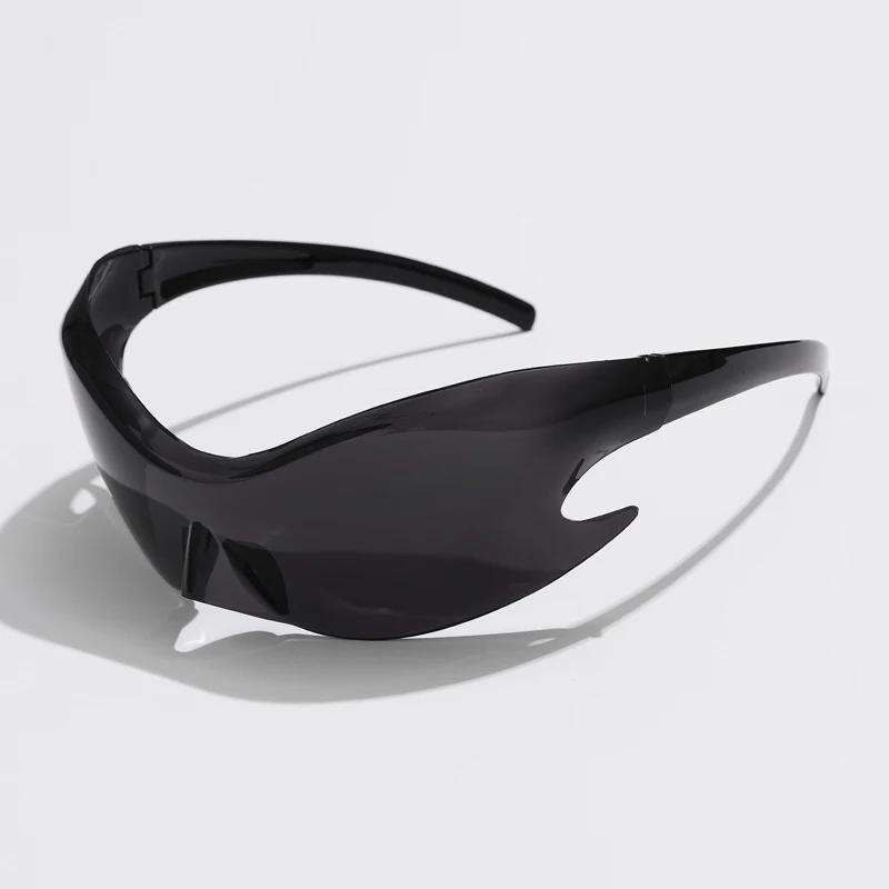 Luxury Brand Sports Punk Sunglasses Women Men Unique Goggle One Piece Sun Glasses For Male Cycling Hip Hop Shades Uv400