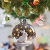 3D Zvířecí Vánoční Dekorace Průhledná Plastová Vánoční Koule Závěsné Ozdoby s Třpytivými Hvězdnými Akcenty pro Zimní Svátky Dekorace na Stromek
