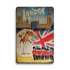 Retro Metall Blechschild London Big Ben 20x30cm Dekorative Platte Britische Kultur Wandkunst Heimdekoration