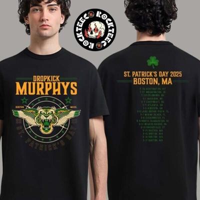 Dropkick Murphys St Patrick’S Day 2025 Tiger Dateback Tour Merch T-Shirt Unisex T-Shirt