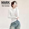 Mark Fairwhale Women's Ribbed Semi-High Collar Long Sleeve T-Shirt