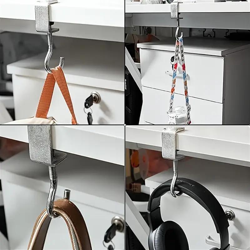 1 PEÇA Gancho para Mochila Escolar de Estudante Gancho Lateral de Mesa Gancho de Mesa Dormitório Bolsa Removível Mochila Armazenamento Portátil Gancho Sem Prego