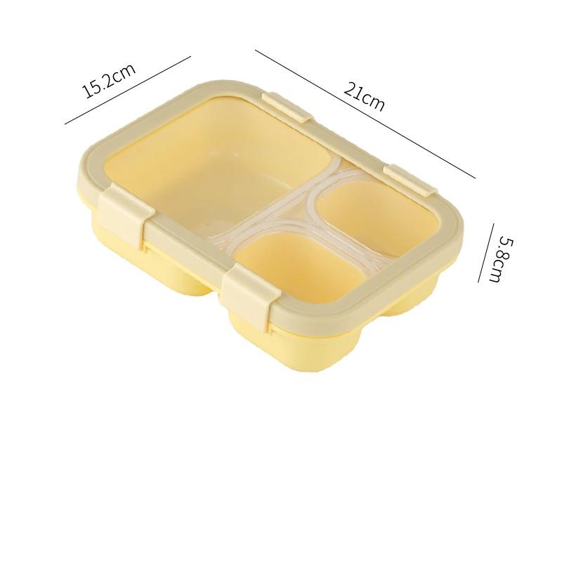 

Макаронные цвета Ланч-бокс бенто Пластиковый Большой вместимости Ланч-бокс Детский Школьный Пикник Отделение Контейнер для еды Кухонные принадлежности