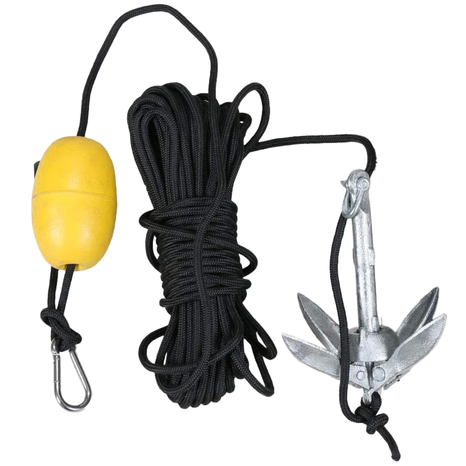 

PLEAVIT Boat Anchor, Folding Anchor, Kayak, SUP Boat Anchor, Rope Set, 0.7kg, 20m Rope, and Buoy