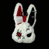 -- Gothic Bunny Plush Keychain RabbitBag Charm with Bandage Desian Kawaii Key Ring Pendant Car Bag Ornament Girl Gift