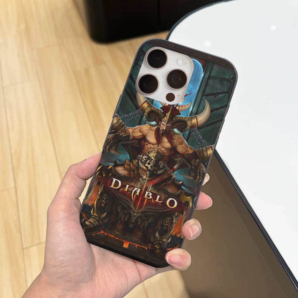 Classic Action D-Diablo Game For IPhone 17 16 15 14 13 12 11 Pro Max Plus Pro Clear Phone Cover Non-Slip Shell