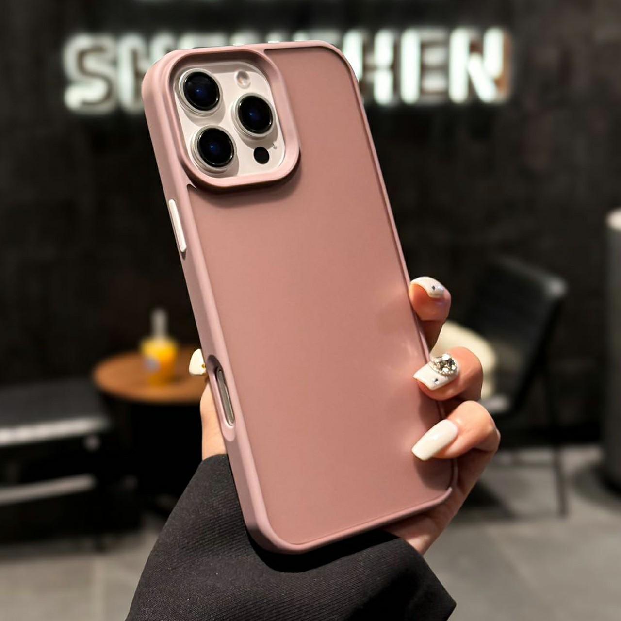 

Для iPhone 16 Pro Max Чехол Скин Тач ТПУ+ПК Задняя крышка телефона Независимая кнопка A