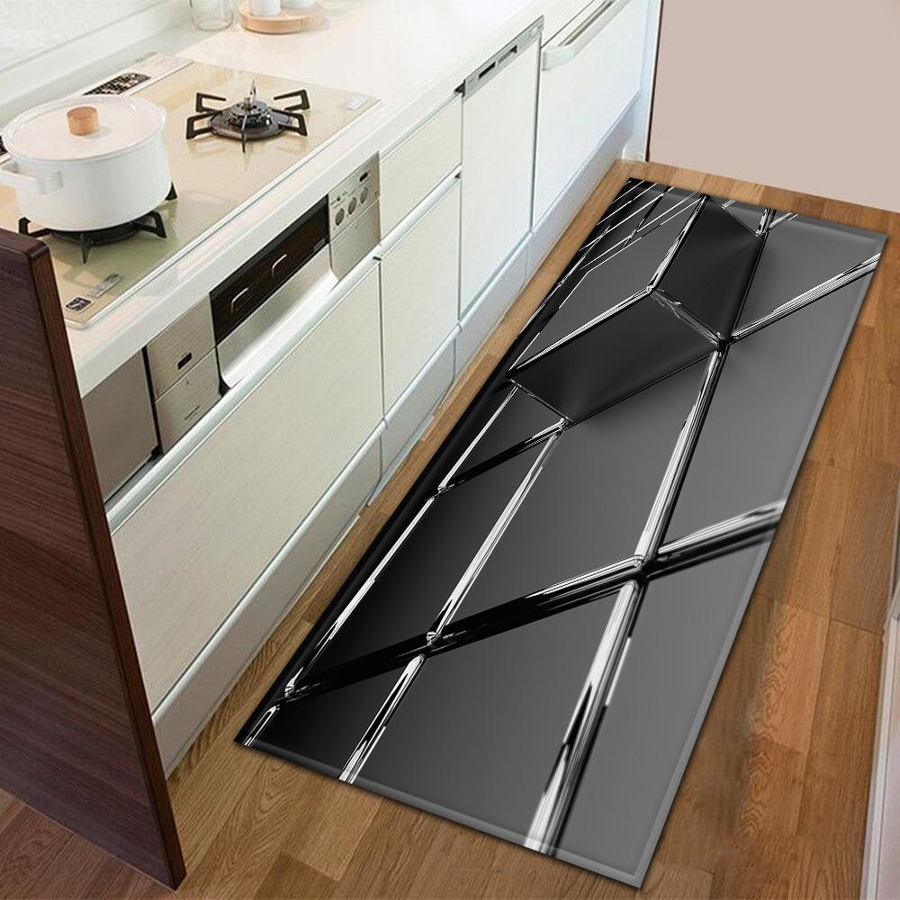 Entrance Door Mat Kitchen Bedroom Carpet Non-slip Floor Corridor Balcony Carpet Modern Printed Pattern Floor Mat