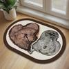 American Retro Faux Wood Grain Diatom Mud Stain-Resistant Floor Mat