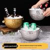 Multi-Purpose Hammered Stainless Steel Bowl for Mixing, Salads, Desserts, and More