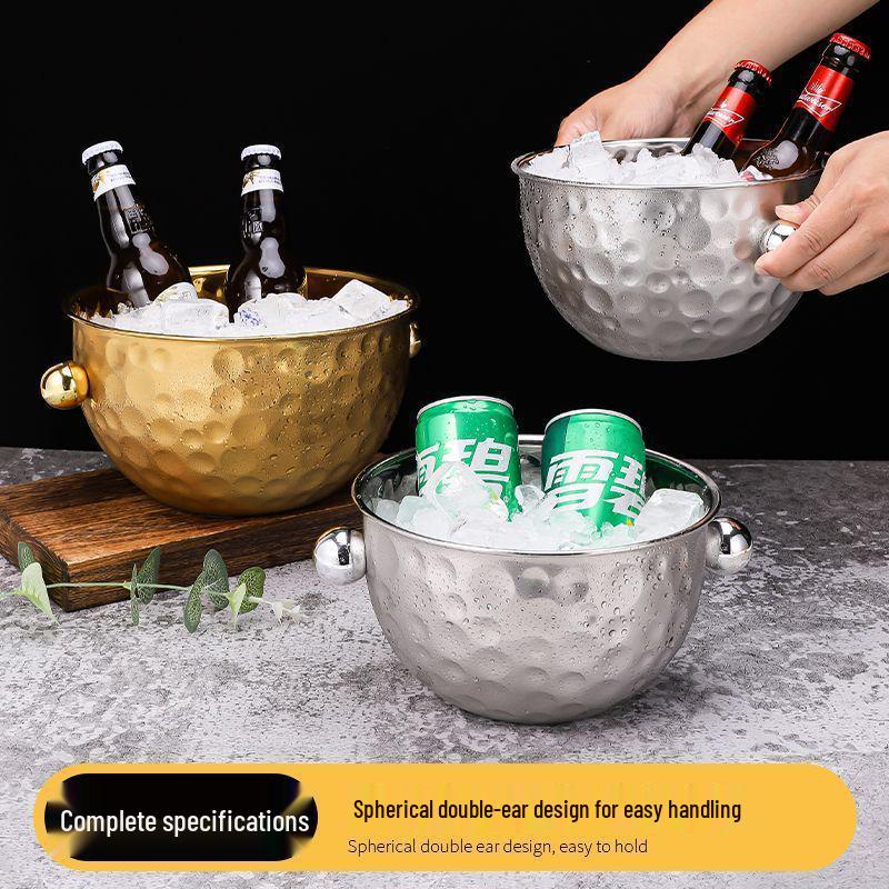 Multi-Purpose Hammered Stainless Steel Bowl for Mixing, Salads, Desserts, and More