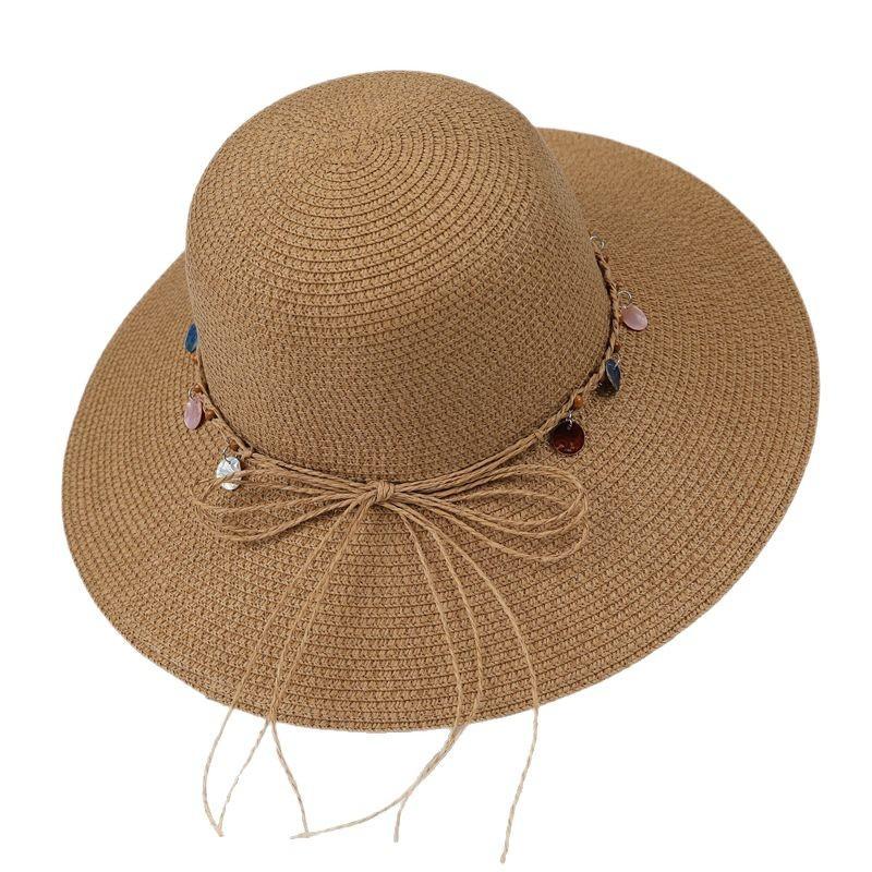 Ethnic Style Straw Hat Children Summer Big Brim Show Face Small Seaside Vacation Versatile Sunshade Sunscreen Hat
