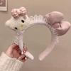 Women's Cute Lace Bow Cat Headband - Cartoon Plush Face Wash Hair Accessory