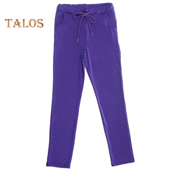 

Женские штаны для йоги с карманами, регулируемые на шнурке, облегающие, длинные брюки, спортивные компрессионные леггинсы L фиолетовый