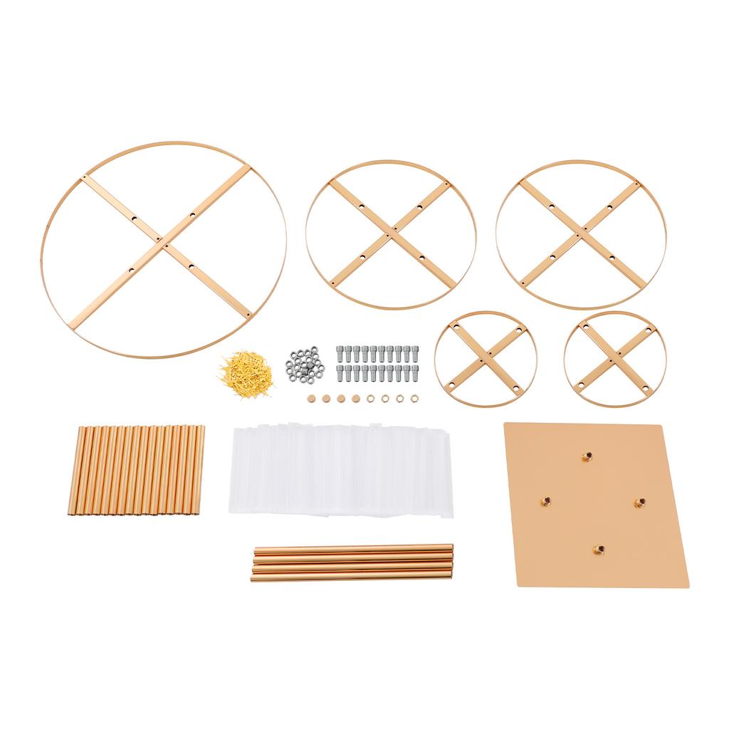 5 Tier Crystal Flower Stand Wedding Centerpieces Decoration Elegant Stand with Hanging Crystals for Wedding Party Centerpieces